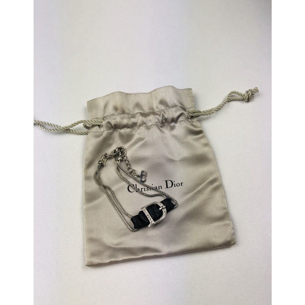 Dior encrusted D buckle bracelet